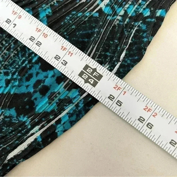 Ricki’s Mixed Media Cap Sleeve Top Black Green Size XS - Picture 12 of 15